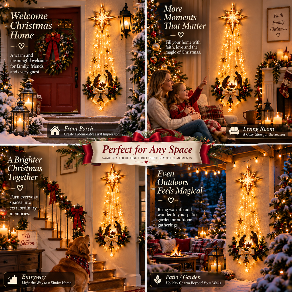 Bethlehem Star of Faith – Lighted Nativity Wall Decor