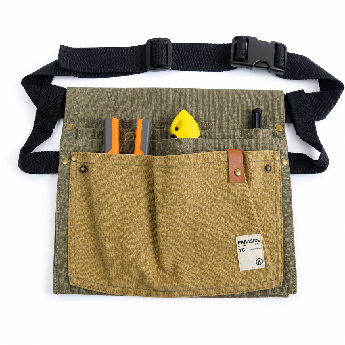 Garden Tool Waist Bag with Adjustable Belt and Multi Pockets