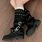 Astrid Long Riveted Boots