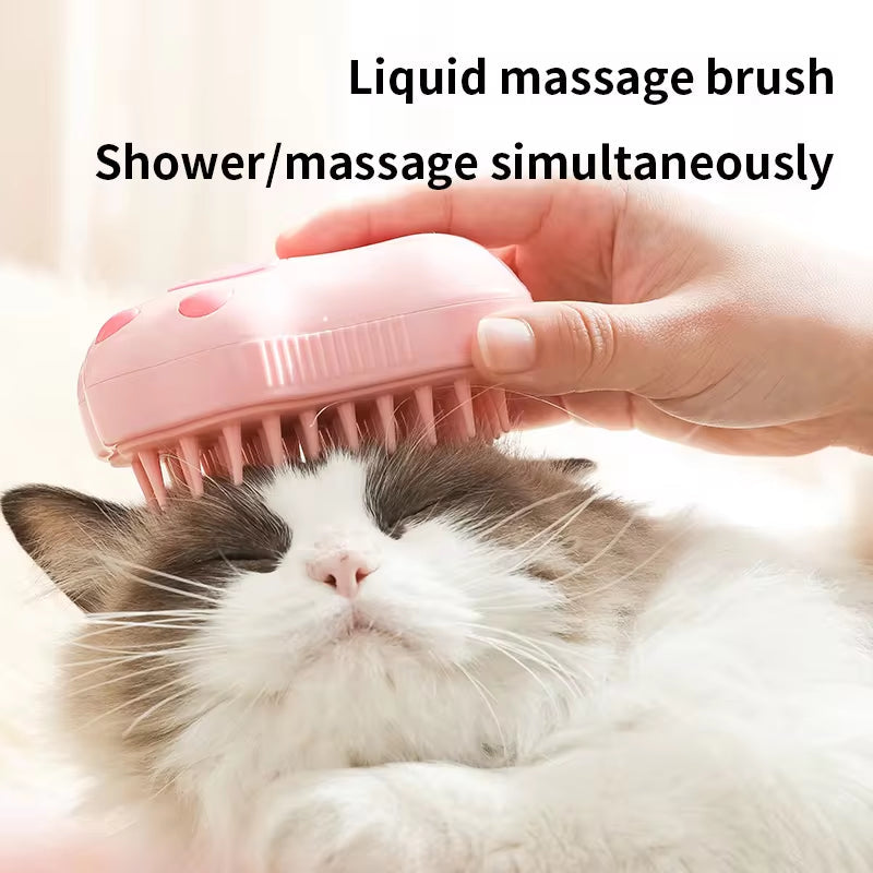 3-in-1 Pet Steam Grooming Brush