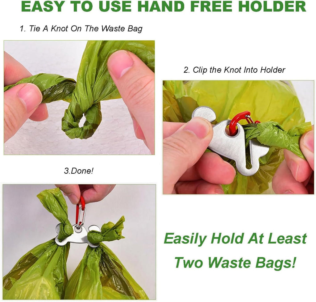 Hands-Free Dog Poop Bag Holder 2-Pack