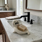 Chubby Seal Cute Draining Soap Dish Holder Tray