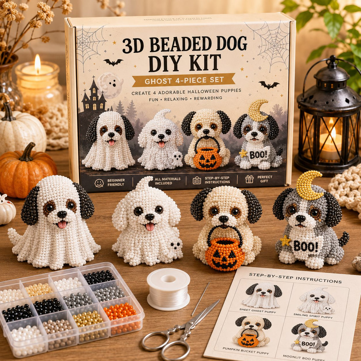 3D Beaded Dog DIY Craft Kit