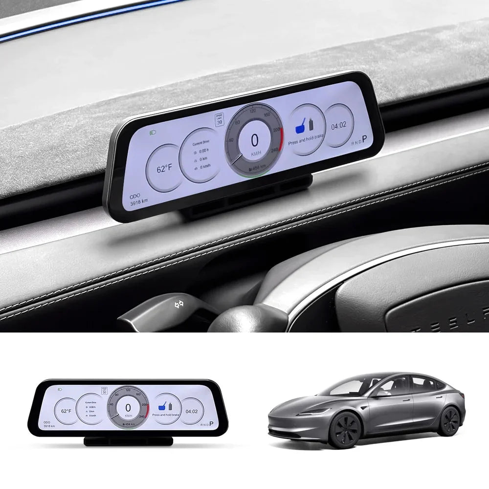 9.6-inch Instrument Cluster Display for Tesla Model 3 / Y (2021–2026)