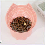 Raised Tilted Cat Bowl, Anti-Tip