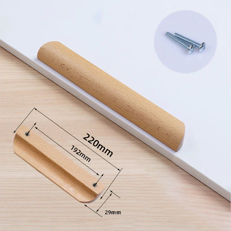 Modern Solid Wood Finger Edge Pulls for Cabinets and Drawers