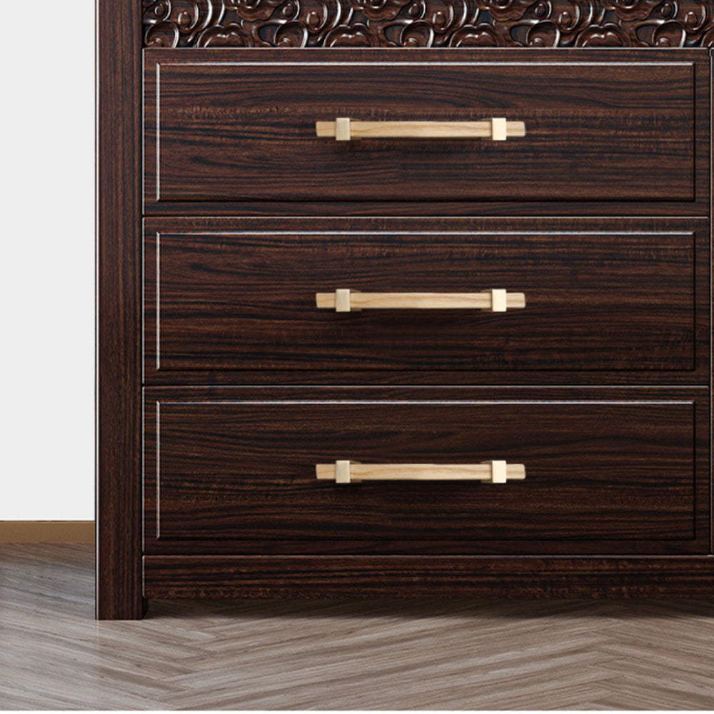 Architectural Square Walnut Wood Cabinet Pulls