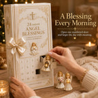 24-Day Angel Christmas Advent Calendar | 24 Unique Faith-Inspired Angel Ornaments with Hanging Loops for Daily Advent Surprises & Tree Display