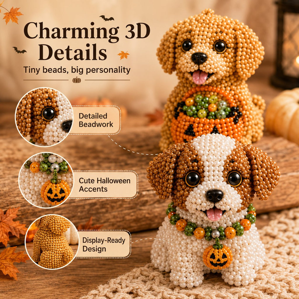 3D Beaded Dog DIY Craft Kit