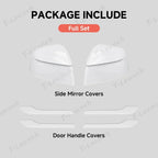 ABS Side Mirror Covers & Door Handle Covers for 2026 New Tesla Model Y Standard