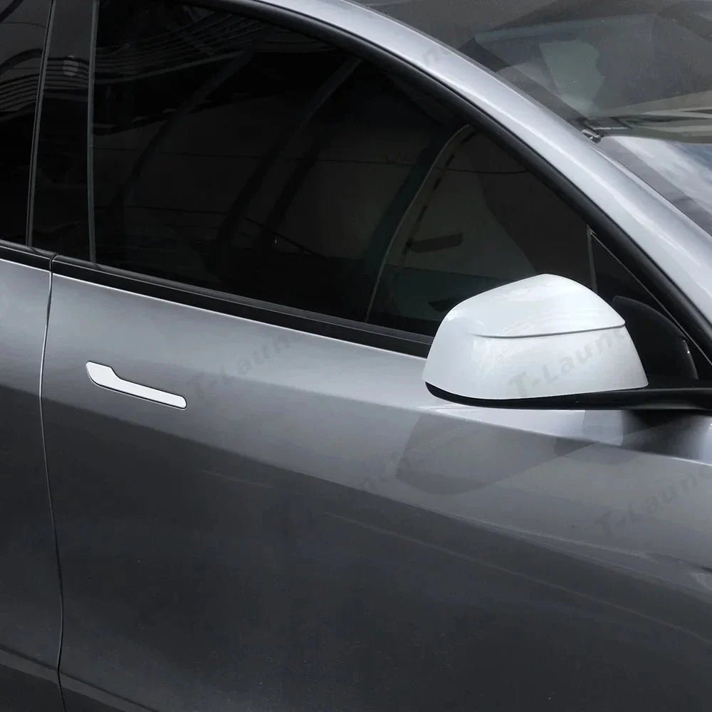ABS Side Mirror Covers & Door Handle Covers for Tesla Model Y Juniper 2025+ / Model 3 Highland 2024+