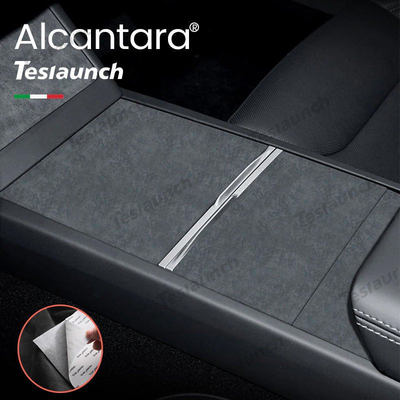 Alcantara Center Console Sticker Cover For 2024+ Model 3 Highland