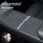 Alcantara Center Console Sticker Cover for Tesla Model Y L 2026+