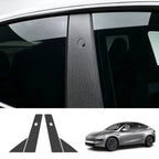 Carbon Fiber A & B Pillar Window Trim Covers for Tesla Model Y 2025+ / Model 3 2024+