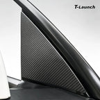 Carbon Fiber A & B Pillar Window Trim Covers for Tesla Model Y 2025+ / Model 3 2024+