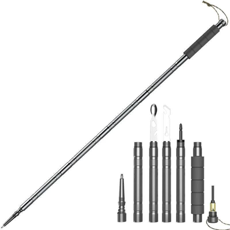 Adventure Gear | Tactical Hiking Pole with Multi-Tool Functionality | Lightweight & Durable for Outdoor Preparation
