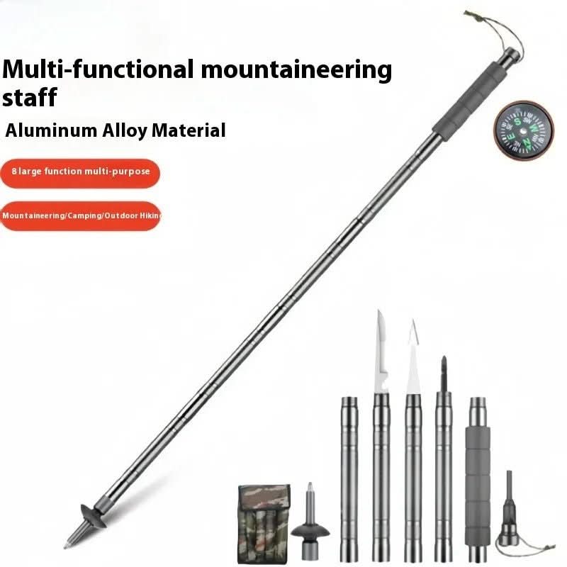 Adventure Gear | Tactical Hiking Pole with Multi-Tool Functionality | Lightweight & Durable for Outdoor Preparation