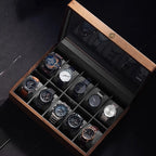 Legacy Walnut Watch Collection Box With Glass Top