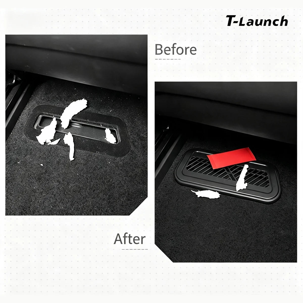 Rear Under Seat Air Vent Grille Cover for Tesla Model S 2023+