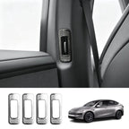 Stainless Steel B & C-Pillar Air Vent Trim Covers for Tesla Model Y L 2026+