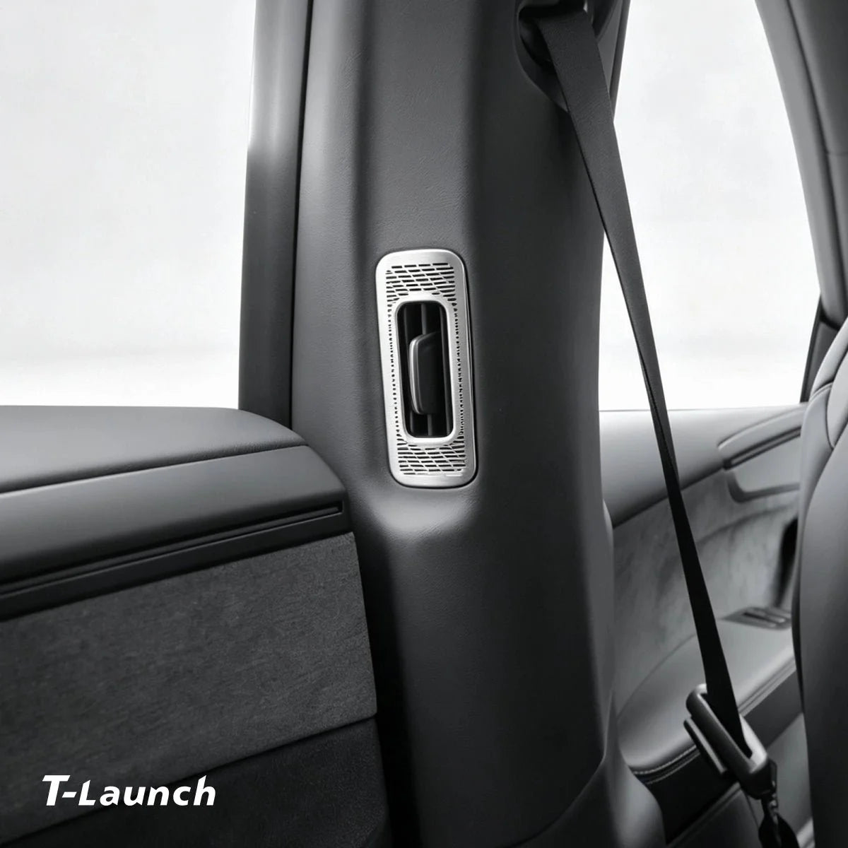 Stainless Steel B & C-Pillar Air Vent Trim Covers for Tesla Model Y L 2026+