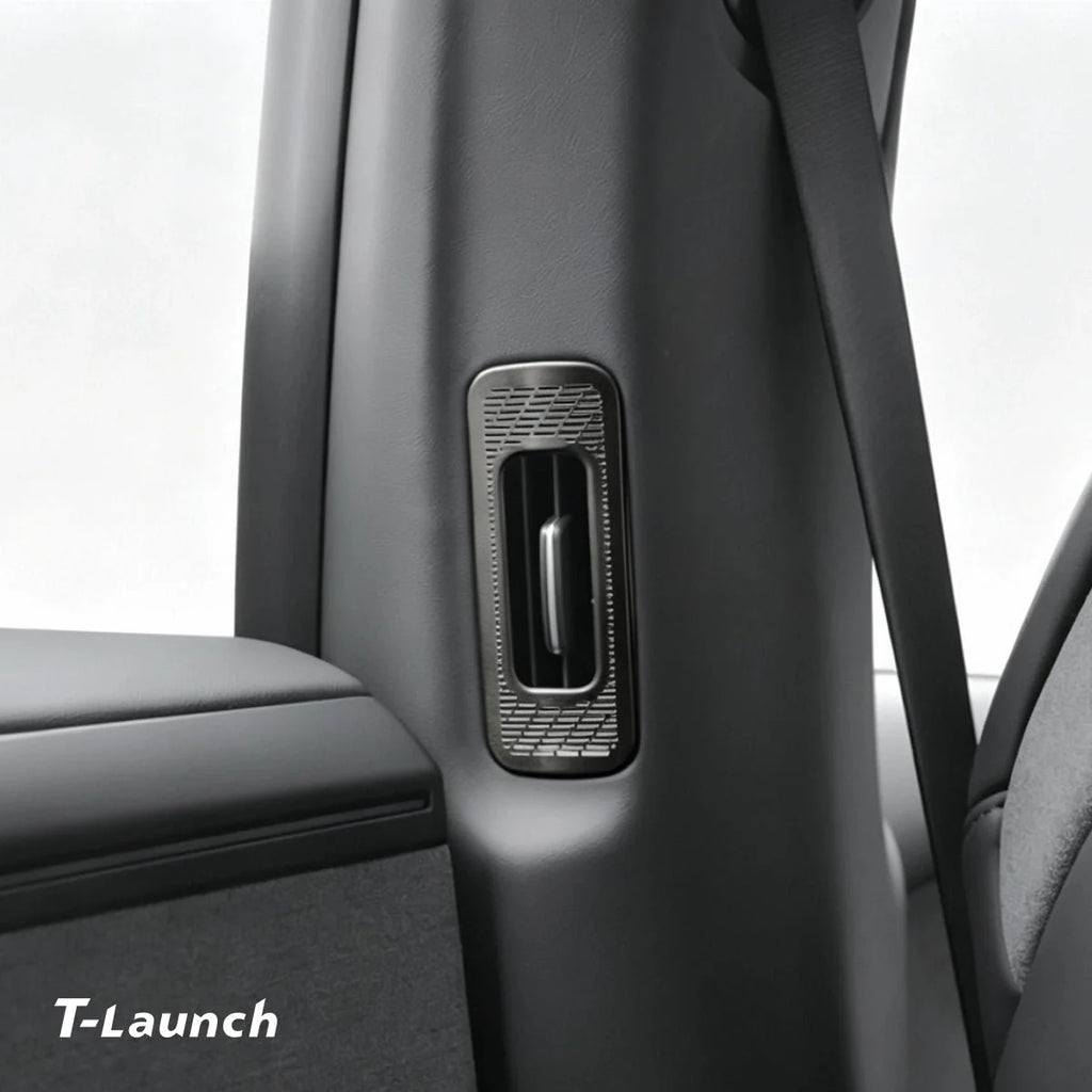 Stainless Steel B & C-Pillar Air Vent Trim Covers for Tesla Model Y L 2026+