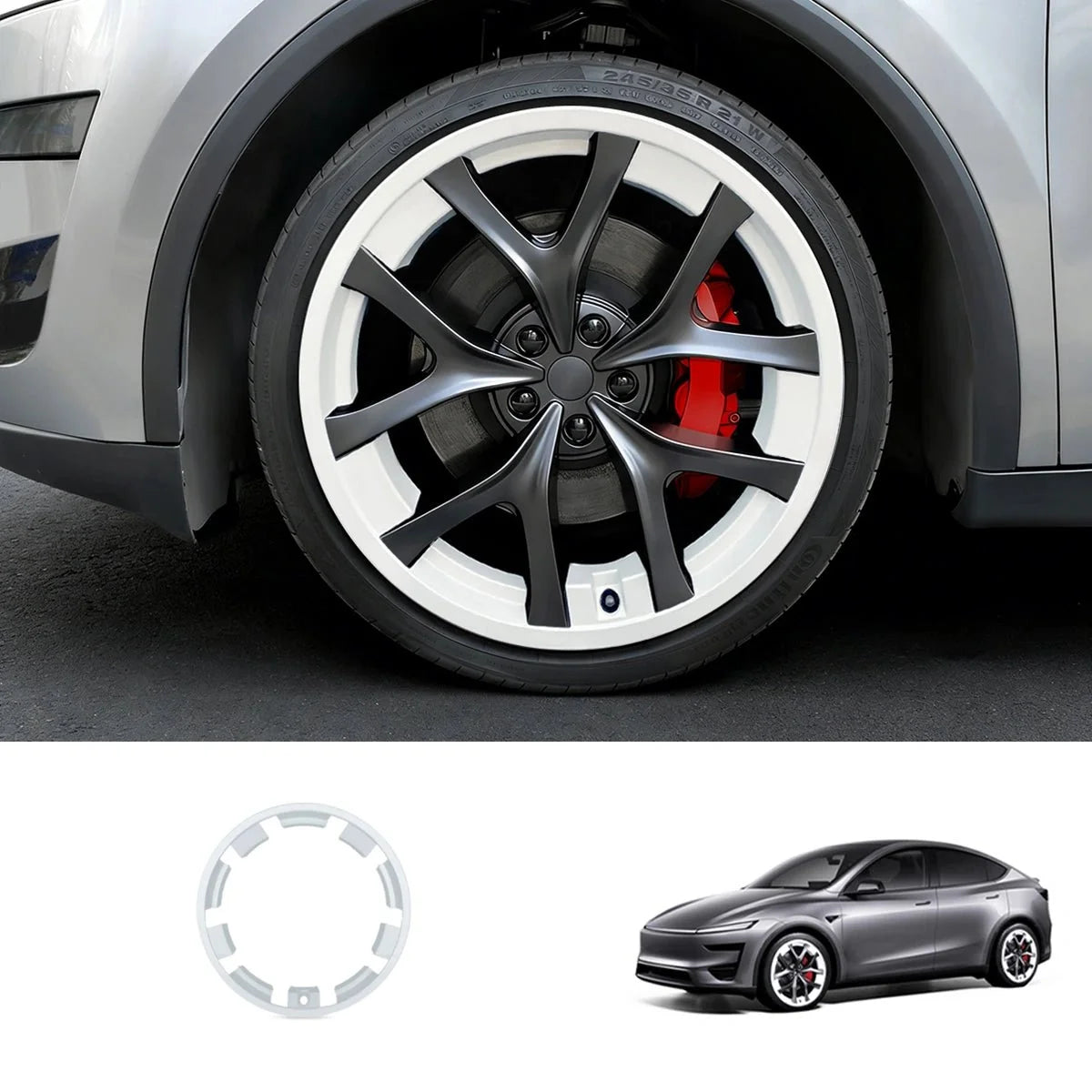 1Replacement All-in-One Rim Protector for Tesla 2025+ Model Y Juniper Performance 21'' Arachnid 2.0 Wheels (1 Pc)