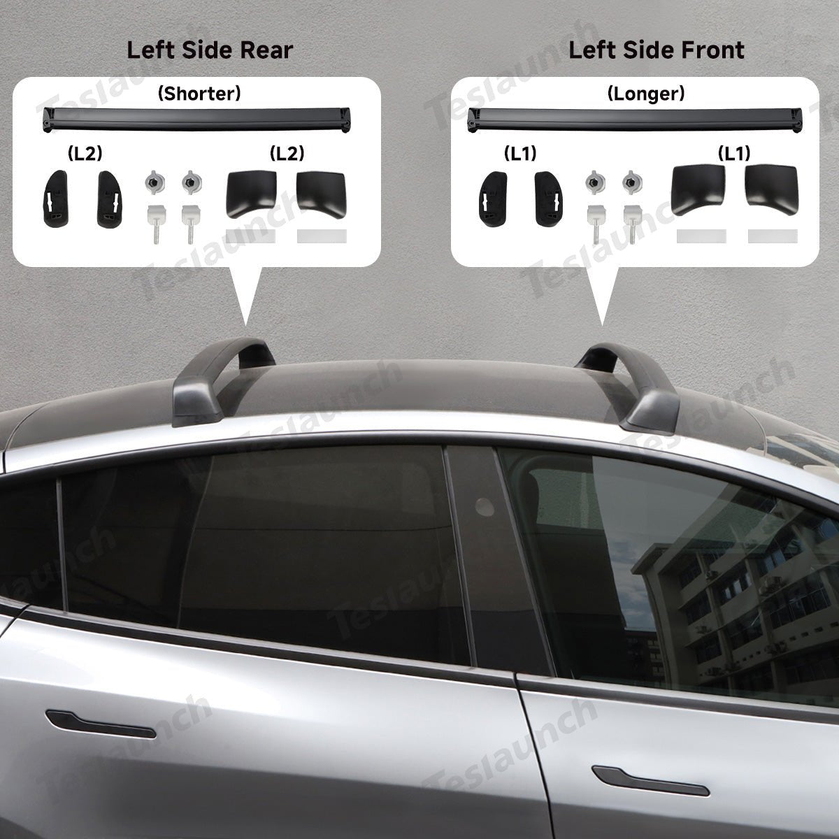 Bundle Save $70: Aluminum Roof Rack Cargo Cross Bars + Rear Trunk Privacy Cargo Cover