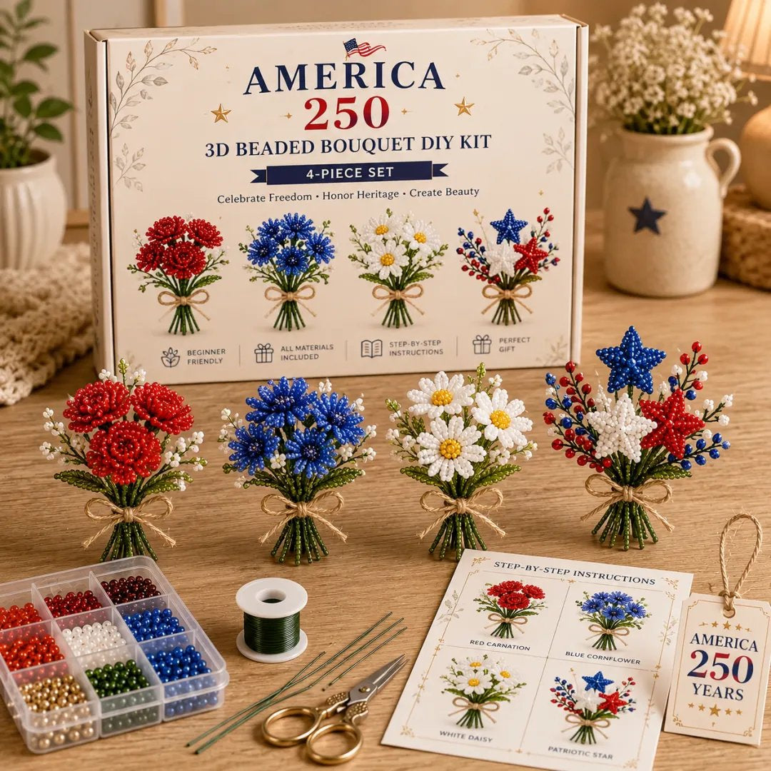 America 250 Beaded Bouquet DIY Kit