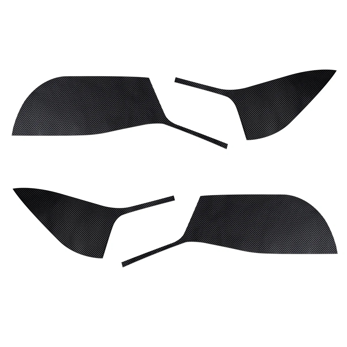 Carbon Fiber 3D Door Anti-kick Anti-dirty Protective Sticker (4 PCS) for Tesla Model 3/X/S (2016-2020)