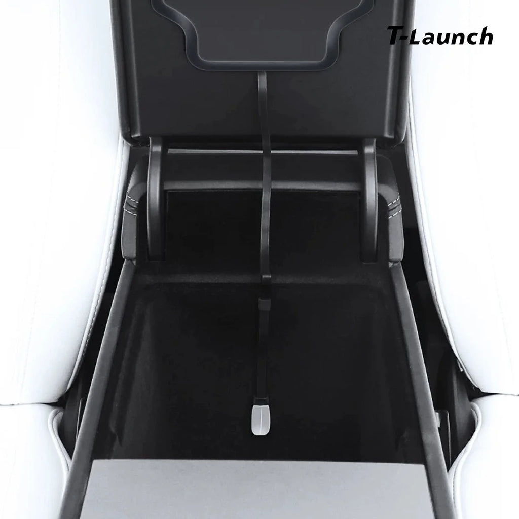 Armrest Retractable Charging Hub with Dual Cables for Tesla Model 3 2024+ / Model Y 2025+