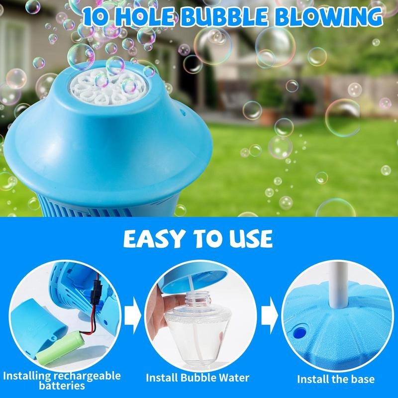 Automatic Bubble Maker | High Output Bubble Blower Machine with Adjustable Height | Portable Design for Endless Party Fun