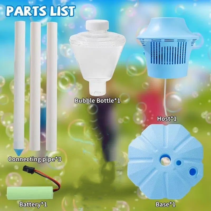 Automatic Bubble Maker | High Output Bubble Blower Machine with Adjustable Height | Portable Design for Endless Party Fun
