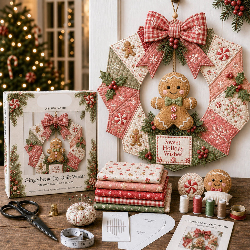 Christmas Fabric Wreath DIY Kit