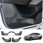Carbon Fiber Style Door Anti-Kick Protector for Tesla Model Y Juniper 2025+