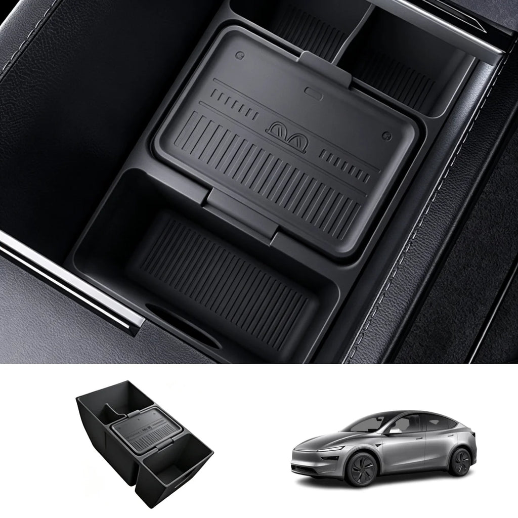 Center Console & Armrest Silicone Storage Organizer Set for Tesla Model Y/Y L 2025+