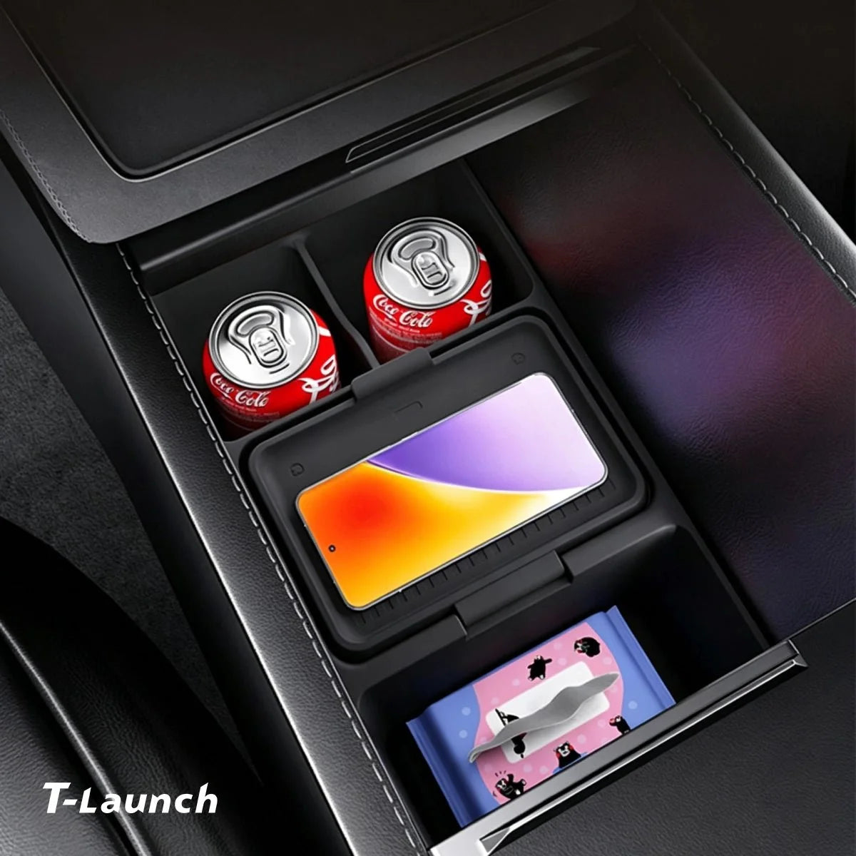Center Console & Armrest Silicone Storage Organizer Set for Tesla Model Y/Y L 2025+