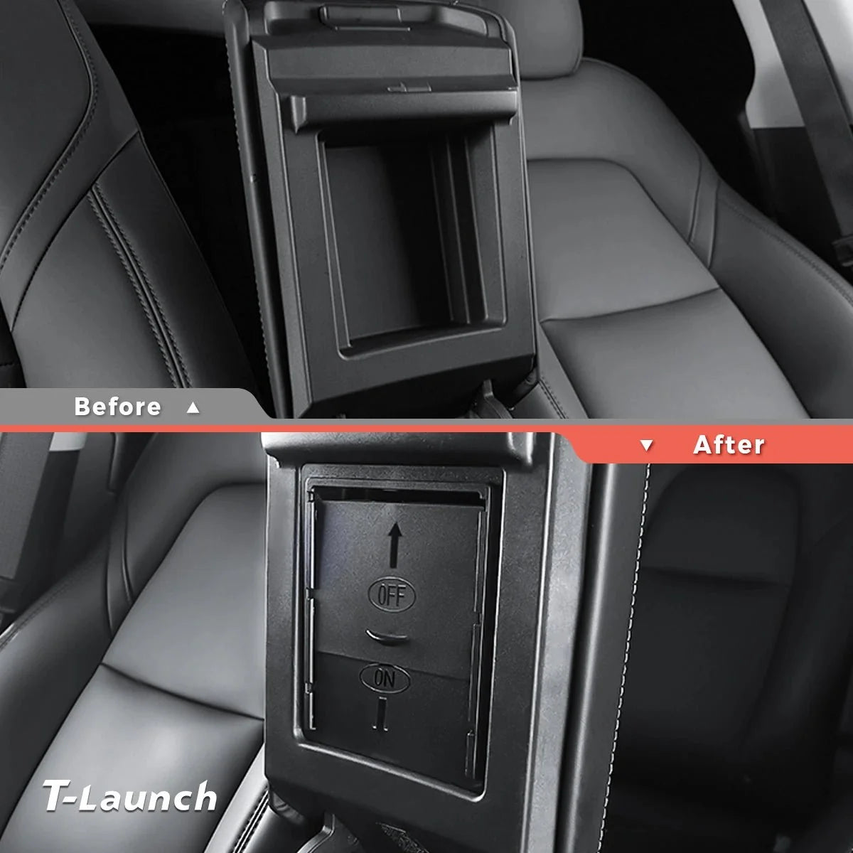 Center Console Organizer Armrest Hidden Storage Box For Tesla Model 3 / Y (2017-2023)