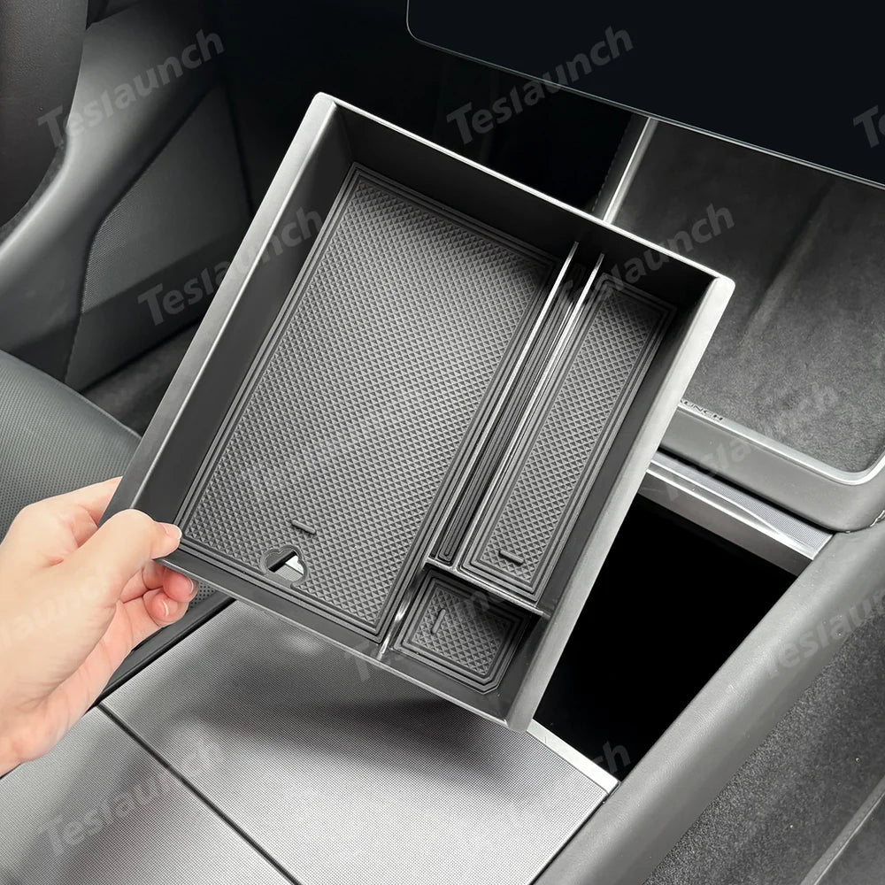 Center Console Organizer and Armrest Box for Tesla Model Y Juniper 2025+