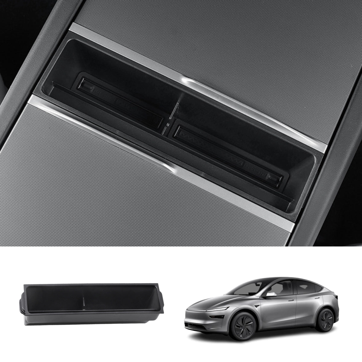 Center Console Storage Box Insert Organizer Tray for Tesla Model 3 2024+ / Model Y 2025+