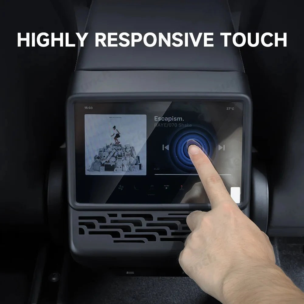 Integrated Tempered Glass Screen Protector with Frame for Tesla Model 3 Highland 2024+