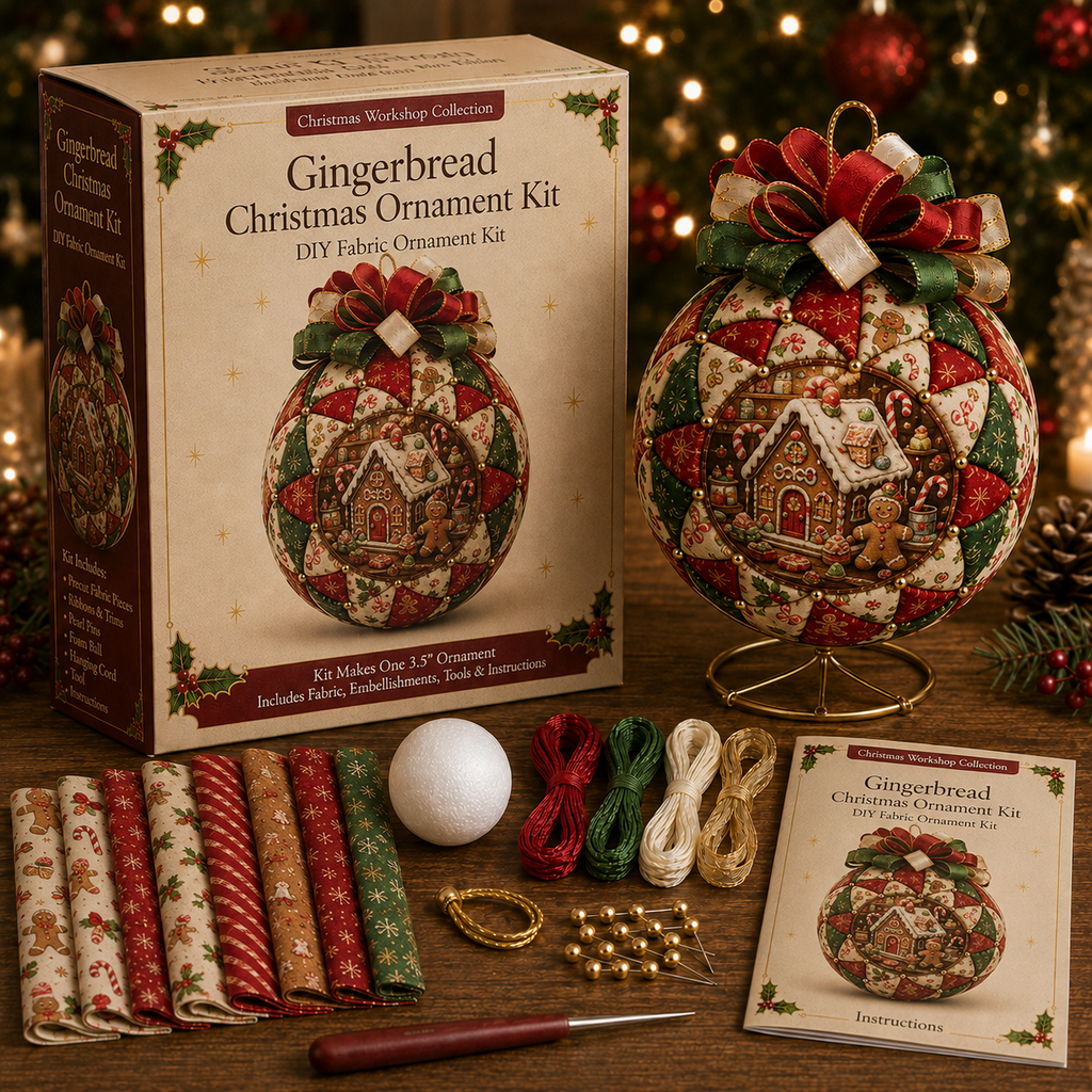DIY Christmas Patchwork Ornament Kit
