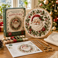 Christmas Botanical Embroidery Kit – Festive DIY Hoop Art Collection