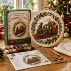 Christmas Botanical Embroidery Kit – Festive DIY Hoop Art Collection