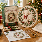 Christmas Botanical Embroidery Kit – Festive DIY Hoop Art Collection