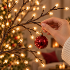 Flexible LED Branch Lights | Remote-Controlled Holiday Wall Decor