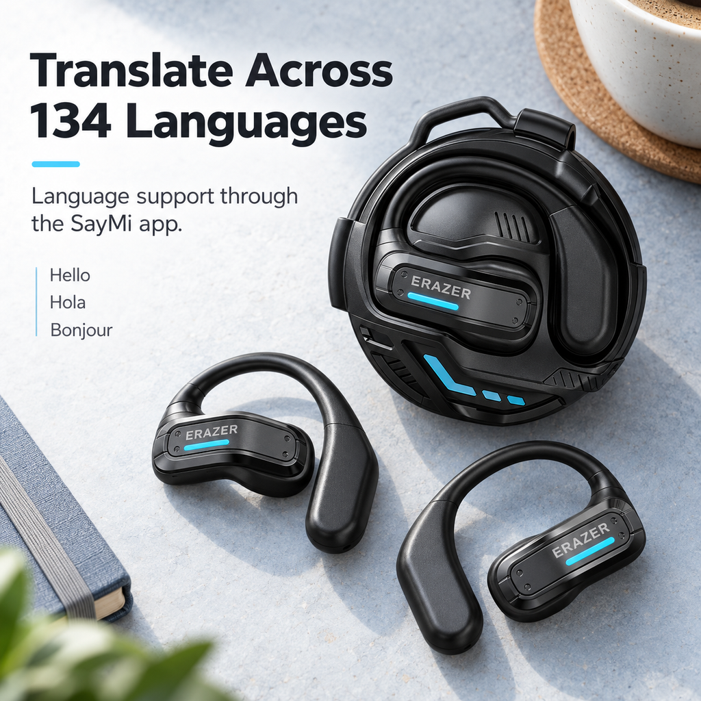 Futuristic Touch Control Bluetooth Earbuds