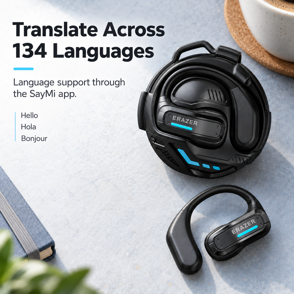 Futuristic Touch Control Bluetooth Earbuds