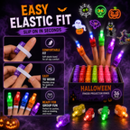 👻🎃 Halloween Finger Projector Rings – LED Party Favors for Kids