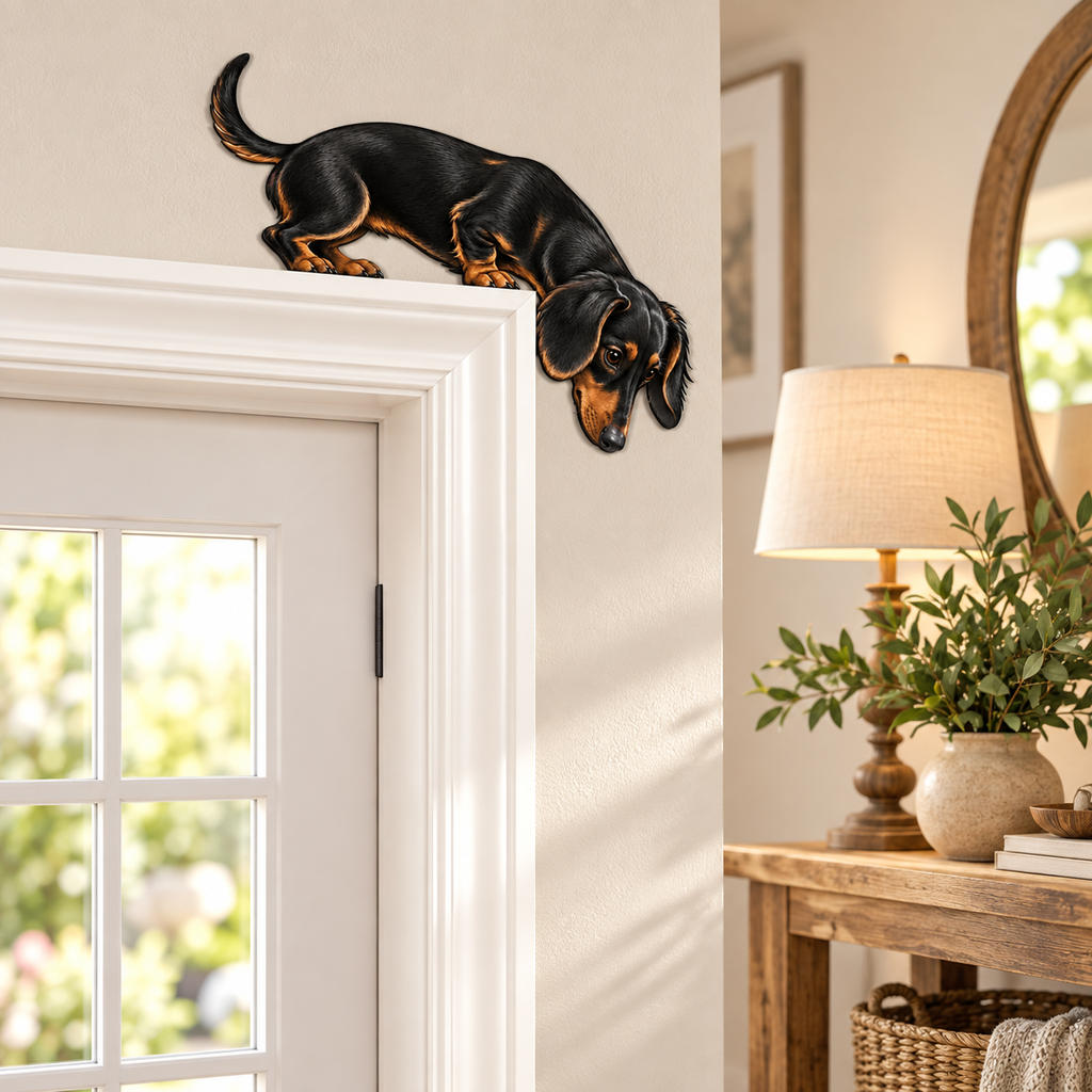 Peeking Pup Doorway Topper